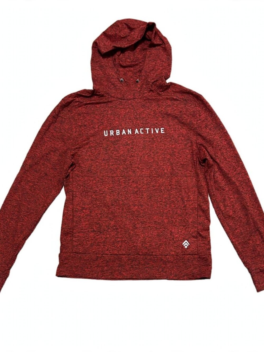 Urban Active Hoodie Men's M Red Heather Pullover Kangaroo Pocket